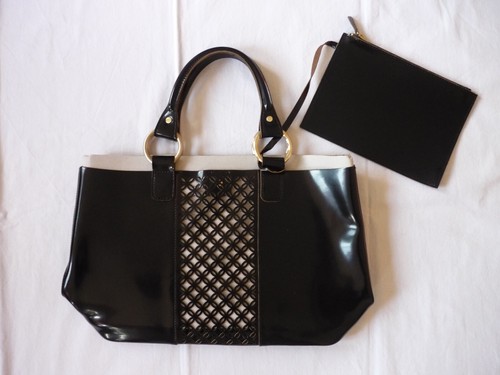 Sac main cuir noir - sac,