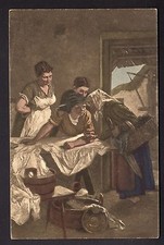 IRONING LAUNDRY LAUNDRY LAUNDRESS LAUNDRESS laundry and ironing scene