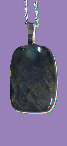 Collier pendentif labradorite - pendentif,