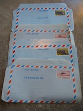 LOT de 4 AEROGRAMMES NEUFS FRANCE Concorde et Hélico