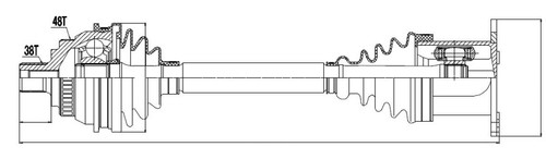Arbre transmission pour vw - arbre,