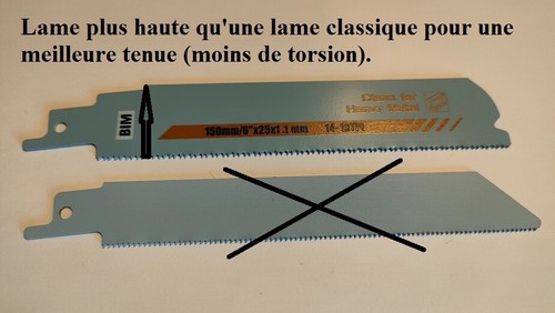 Lame pour scie sabre metal - lame,