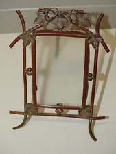 -JOLI CADRE PORTE PHOTO LAITON STYLE ART NOUVEAU XXe COLLECTION DECO VITRINE  D