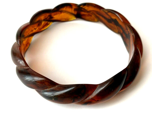 Bracelet vintage couleur ambre - couleur,