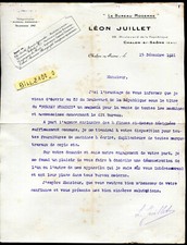 old invoice. Chalon-sur-Saône. Le Bureau Moderne.Léon Juillet.Writer