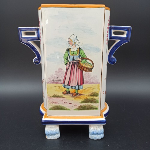 Quimper vase en - quimper, faÏence