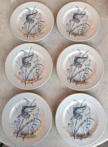 Assiettes faïence décor - 6,
