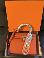 Sac Style Vintage Orange Cuir Grainé Luxe Sac À Bandoulière Sac À Main Luxueux