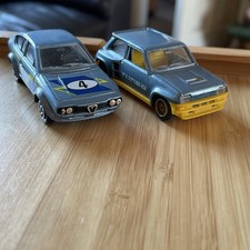 Solido rally cars X2 Renault 5 turbo & Alfetta GTV UN-BOXED