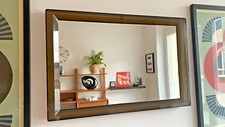Vintage Rectangular Smoked Plastic Mirror by Gilac - 1970s