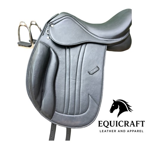 Selle dressage cuir noir - cuir,
