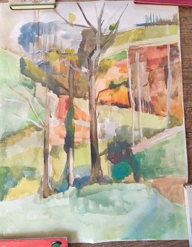 Ancienne aquarelle originale - ancienne,