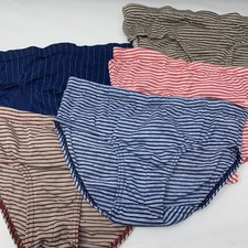New Men's Sexy Nylon Bikini Brief Underwear  Lot Of 5 Striped Small 28-30