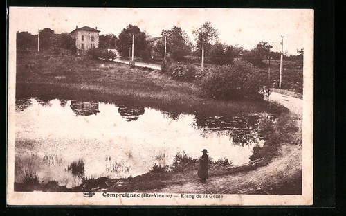 Cpa compreignac etang la - cpa, compreignac,