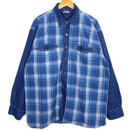 Chemise jean carreaux - x,