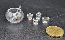 Vintage Glass Service Dollhouse or Miniature Display Case / Doll House