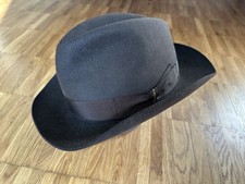 Borsalino Antica Casa Brown Felt Hat Size 59, UK 7,1/4, USA 7,3/8 Made In Italy