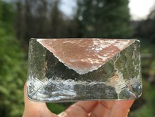 CENDRIER CARRE EN CRISTAL