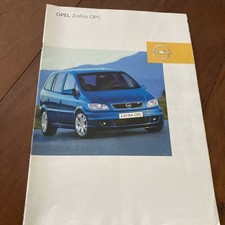 Opel Zafira 2002 OPC catalogue prospectus brochure dépliant publicité automobile
