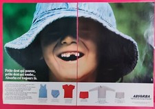 Press advertising children's clothing ABSORBA fridge BRANDT fryer SEB 1973 2 pages