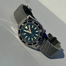 Squale 1521 Black Militaire Polished Mesh 1521MIL.ME20 Dive Watch