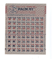 SAINT-AMAND-MONTROND (18) Board TICKETS BREAD RATIONING MC September 1945