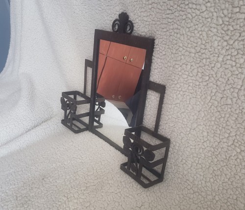 Miroir fer forgé art déco - fer,