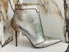Gianmarco Lorenzi Women Premium Snake Leather Boots Very Rare Model  Size 40