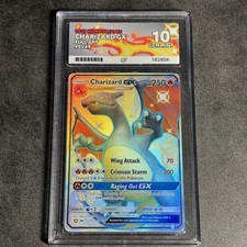 Pokémon Charizard GX Sv49/Sv94 Full Art Hidden Fates Shiny ACE 10 GEM MINT