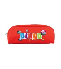 Trousse pour accessoires de Loto et Bingo pions batons en toile nylon Rouge