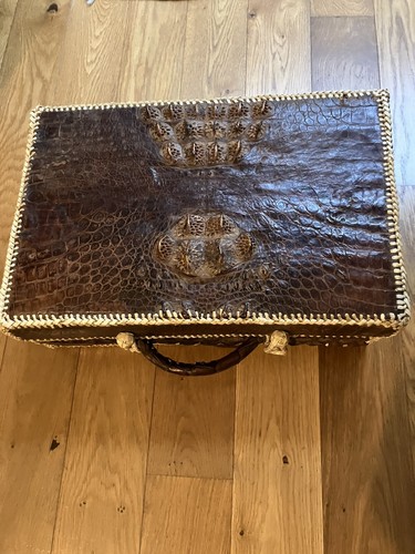 Valise ancienne crocodile - ancienne,