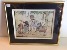 tableau avec aquarelle scene