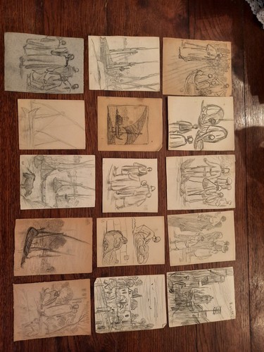 Lot dessin ancien fond - lot,