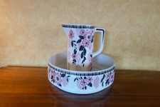 Ancien Ensemble Toilette Vasque & Broc Pichet St  AMAND  Dinoise Parfait Etat 