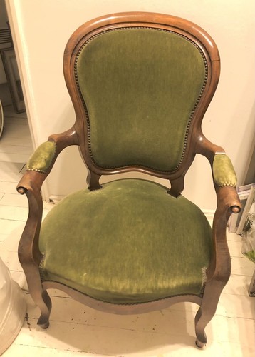Fauteuil velours voltaire - velours,