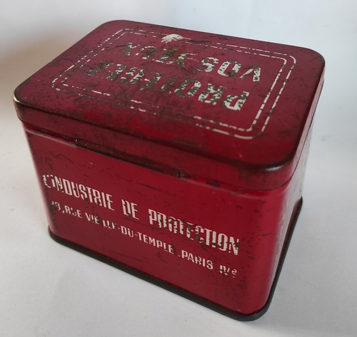 Antique metal box industrial