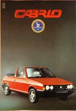 Fiat Bertone Ritmo convertible advertising brochure, German, promotion brochure Pubblicitá