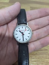 Mondaine/SBB CFF FFS Ecoquartz Swiss Railway Watch,Replacement Back Needs Batt