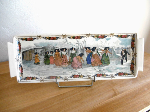 Plat cake faience - a,