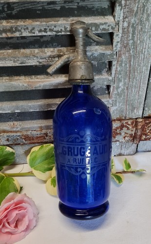 Ancien siphon bleu - bleu, cobalt