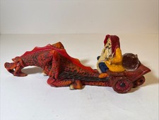 VTG 1986 Steve Tunturi Whittier's Workshop   Wizard In Dragon Cart With Crystal