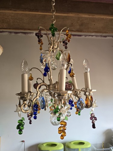 Lustre bronze argenté - lustre,