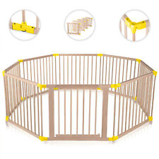 Baby Vivo Parc Bébé Barrière Sécurité Bois Enfant Protection Porte Pliable