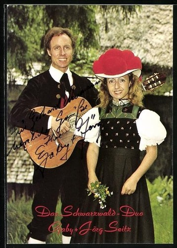 Carte postale duo - de, musiciens