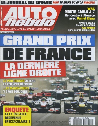 Auto hebdo 1839 01 2012 - auto, n°1839