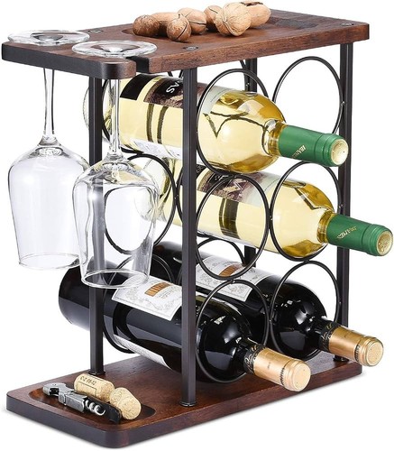 Allcener wine rack - allcener, w/glass