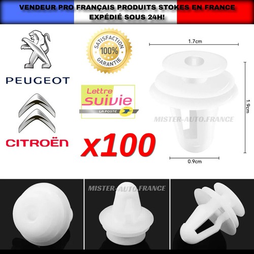100 clips fixation garniture - 100,