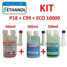 MECARUN - KIT ADDITIF TRAITEMENT "ETHANOL" P18 + C99 + ECO10000 - 3x500ml