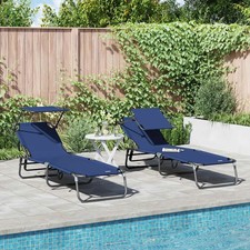 Chaise longue pliante oxford