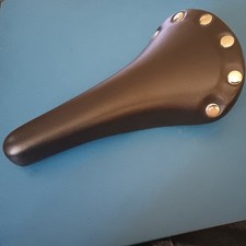 Vintage Velo Racing Bike Seat , Saddle , Black  vinyl . English look. 
